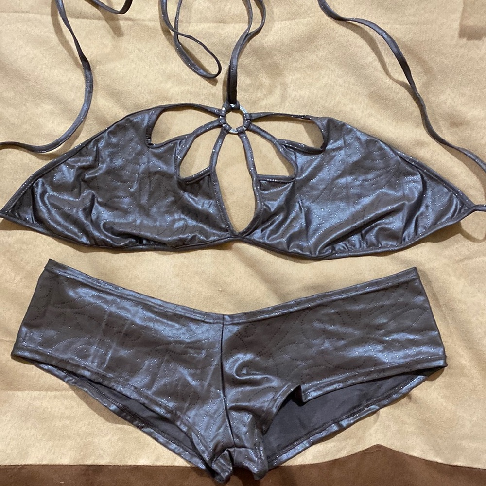 Brown Sexy Swimsuit Rave Goth Punk Lingerie